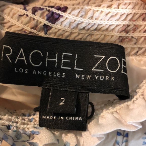 Rachel Zoe Meade Cold Shoulder Dress Silk Chiffon NWT Mini Ivory Size 2 - Picture 10 of 13